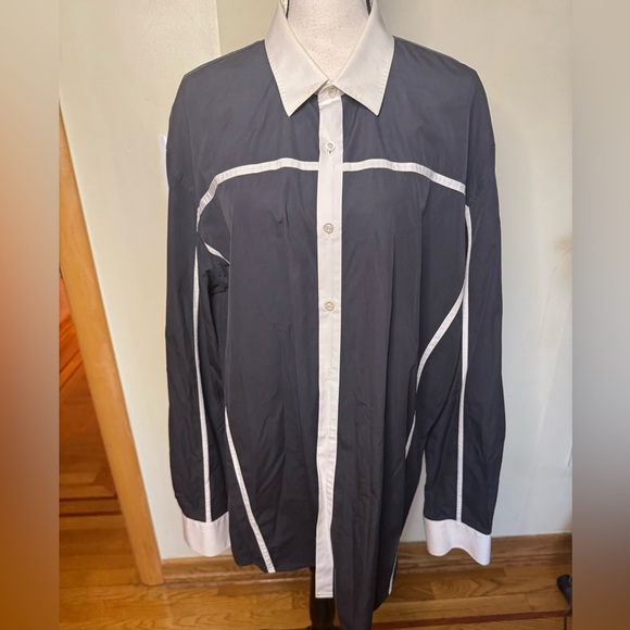 Cartigiani Italy 100% cotton men’s button down shirt Sz 62 USA XXl. - Picture 3 of 16